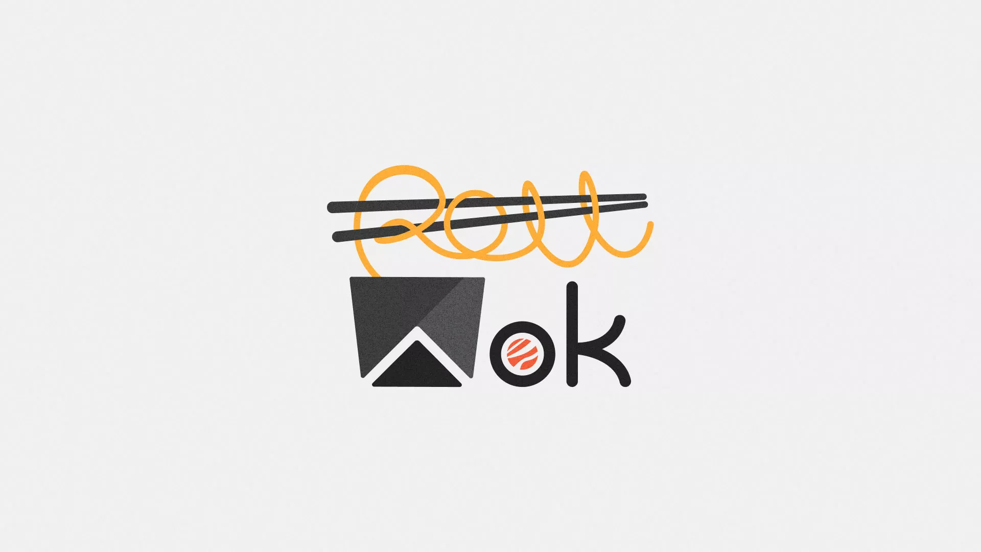 Разработка логотипа суши-бара «Roll Wok Club» в Кологриве